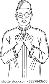 muslim pray for god called sholat