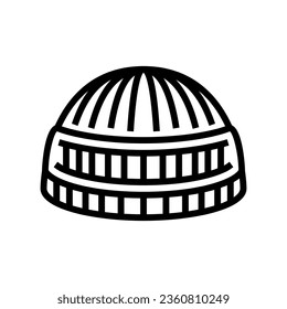 muslim prayer cap kufi line icon vector. muslim prayer cap kufi sign. isolated contour symbol black illustration