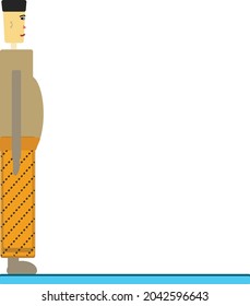 Muslim prayer concept vector illustration. flat cartoon design. prayer movement.