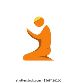 Muslim prayer flat icon