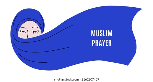 Muslim prayer girl power with hidjab