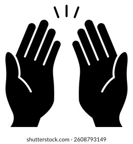 Muslim Prayer Glyph Solid, Group Prayer