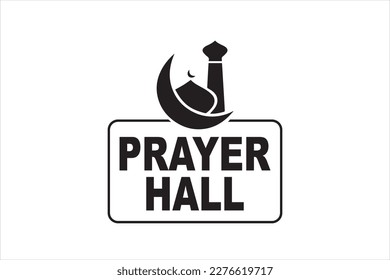 Muslim prayer hall sign board