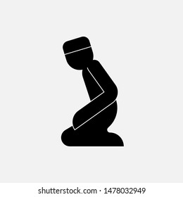 Muslim Prayer Icon. Shalat Illustration : Islamic Worship, As Simple Vector Sign & Trendy Symbol for Design and  Religion Websites, Presentation or Application.