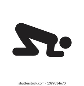 Muslim prayer icon vector illustration