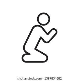 Muslim prayer icon vector illustration