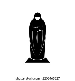 Muslim Prayer Icon. Worship, Symbol Salat. Islam Pray Activity - Vector.  