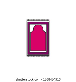 Muslim prayer mat icon design