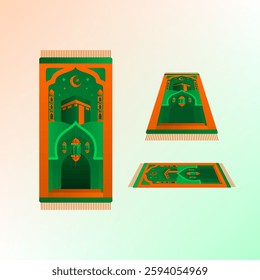 Muslim Prayer Mat with variations perspective