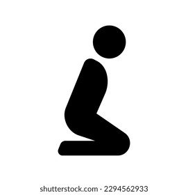 Muslim prayer room vector icon illustration