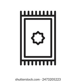 Muslim Prayer Rug Icon Perfect for Islamic Practices and Traditions