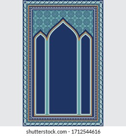 Muslim Prayer Rug islamic textile, ornamental mosque flooring