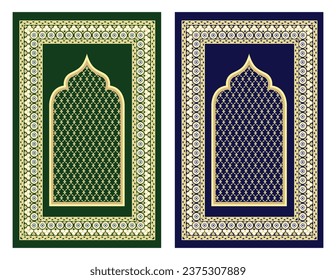 Muslim prayer rug prayer janamaz design vector Eps