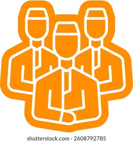Muslim Prayer symbol, Group Prayer