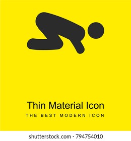 Muslim praying bright yellow material minimal icon or logo design