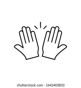 Muslim praying hands icon. Simple line, outline vector religion icons for ui and ux, website or mobile application