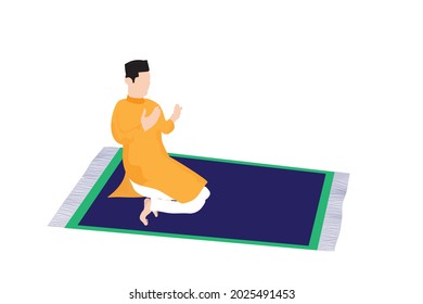 Muslim  praying man vector image