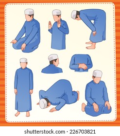 muslim praying postion