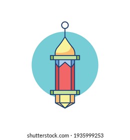 Ilustración musulmana del vector de linternas del Ramadán. La celebración de los faroles musulmana.