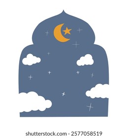 muslim ramadhan border vector illustration