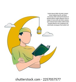 a muslim reading the quran in ramadhan