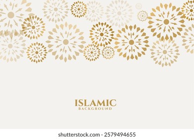 muslim religious greeting backdrop with royal touch vector