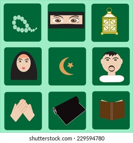 Muslim set icons