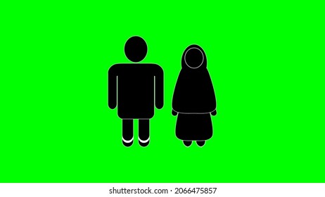 Muslim Stick Figure - Married Man and Woman