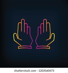Muslim Symbol Praying Monoline Icon Vector Illustration Eps.10