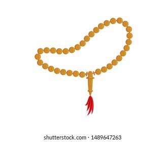 Muslim Tasbeeh and Spirituality Symbol Illustration