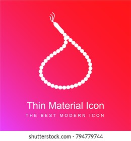 Muslim Tasbih red and pink gradient material white icon minimal design