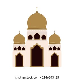 Muslim Temple Mosque Icon Isolated