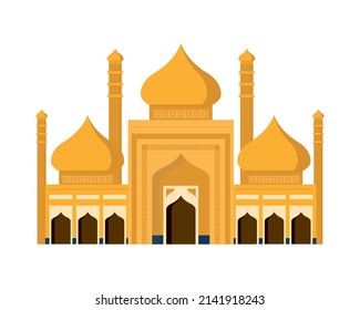 Muslim Temple Traditional Icon Isolated