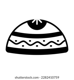 Diseño de vectores de capuchas tradicionales musulmanes en estilo moderno, icono fácil de usar