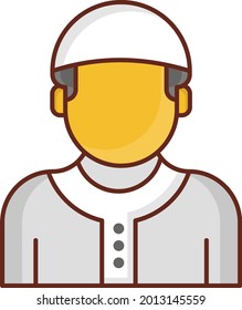 Icono de color plano vector musulmán