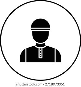 Icono de Vector musulmán. Se puede utilizar para aplicaciones de impresión, móviles y de Web.