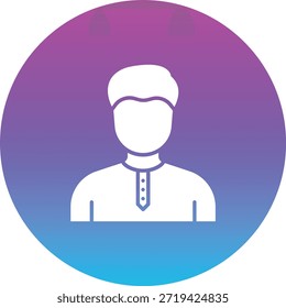 Icono de Vector musulmán. Se puede utilizar para aplicaciones de impresión, móviles y de Web.