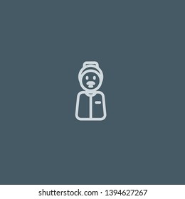 Muslim vector icon. Muslim concept stroke symbol design. Thin graphic elements vector illustration, outline pattern for your web site design, logo, UI. EPS 10.