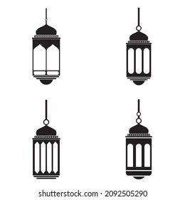 muslim vector lantern set icon