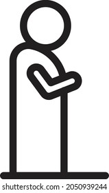 muslim vector thin line  icon