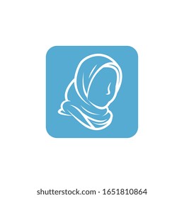 muslim veil Logo template vector illustration design