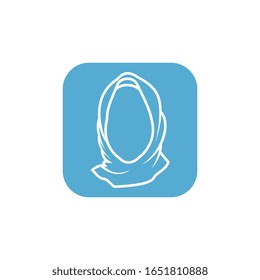 muslim veil Logo template vector illustration design