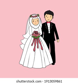 Muslim Wedding Couple, Muslim Bride, Groom