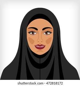 Muslim woman in chador. vector illustration - eps 8