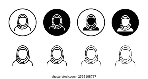 Muslim woman icon Art design illustration