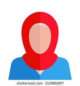 Muslim woman icon illustration. Eps 10