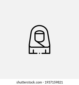 Muslim woman icon sign vector,Symbol, logo illustration for web and mobile