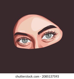 Muslim woman is looking ahead. can be printed on your t-shirt