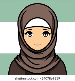 Muslim woman with modern hijab style