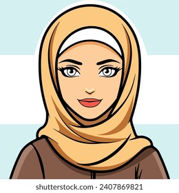 Muslim woman with modern hijab style